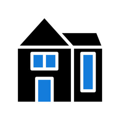 house icon solid blue black