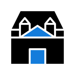 house icon solid blue black