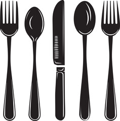 fork and spoon silhouette