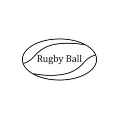 Rugby ball icon design