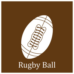 Rugby ball icon design