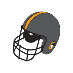 Naklejka premium Rugby helmet design