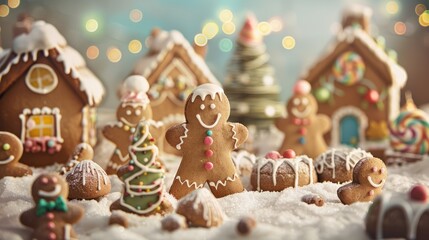 National Gingerbread Day concept with copy space