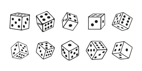 Dice Illustration Vector Set