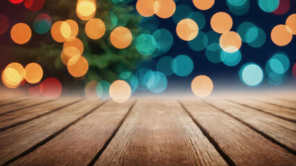 Christmas background image with bokeh effect