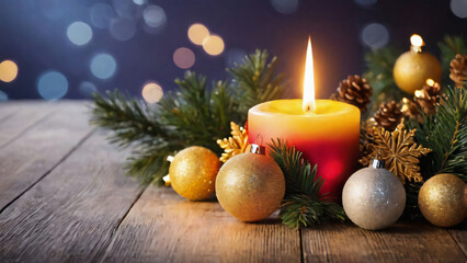 Christmas background image with bokeh effect