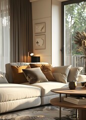 A living room in IKEA style