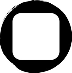 Circle brush frames with rounded square border layout