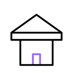 house icon duocolor purple black