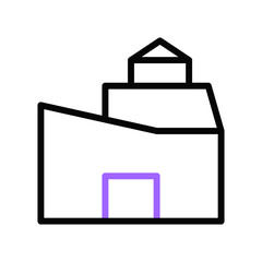 house icon duocolor purple black