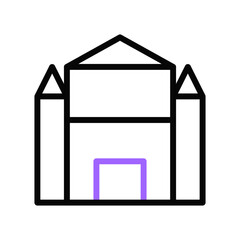 house icon duocolor purple black