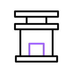 house icon duocolor purple black