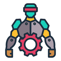 Robotics Exoskeleton Icon