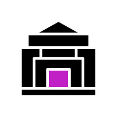house icon solid purple black