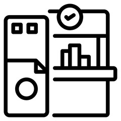 Food court icon symbol sign from modern Food court collection in line style for mobile concept and web apps design. Food and drink related vector line icon.