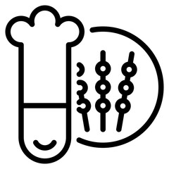 Food court icon symbol sign from modern Food court collection in line style for mobile concept and web apps design. Food and drink related vector line icon.