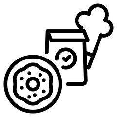 Bakery icon symbol sign from modern Food court collection in line style for mobile concept and web apps design. Food and drink related vector line icon.