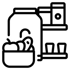 Food icon symbol sign from modern Food court collection in line style for mobile concept and web apps design. Food and drink related vector line icon.