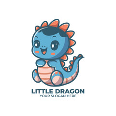 Cute Little Dragon Logo Design