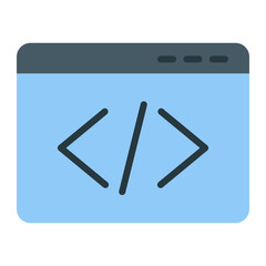 Web Coding flat icon