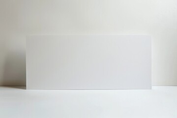 A Simple White Rectangular Banner Sign Mockup for Text Placement