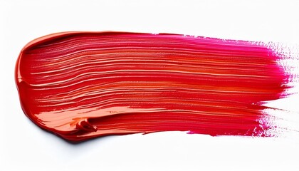 Red lipstick smear fills the frame horizontally, with white space above and below