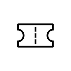 Ticket or coupon icon with a simple and modern design 