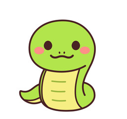 巳のかわいいキャラクター　イラスト素材