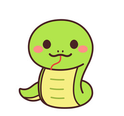 巳のかわいいキャラクター　イラスト素材