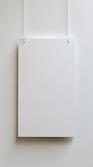 Clean, Modern Blank White Hanging Sign for Custom Messaging