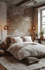 Industrial style bedroom