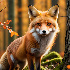 Fototapeta premium red fox vulpes