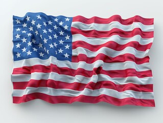 Obraz premium American flag waving proudly in the blue sky
