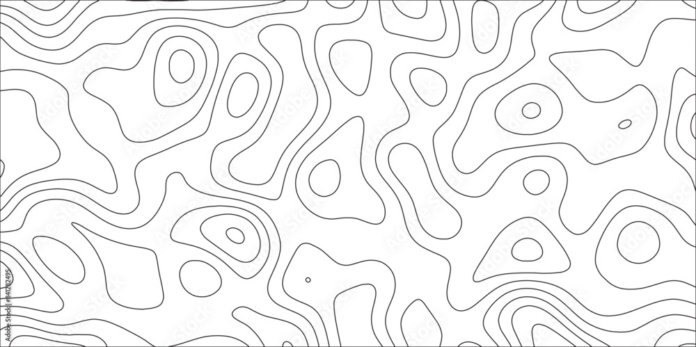 Leinwandbilder abstract topographic line map background. white curved soft lines shiny hair topographic contours te