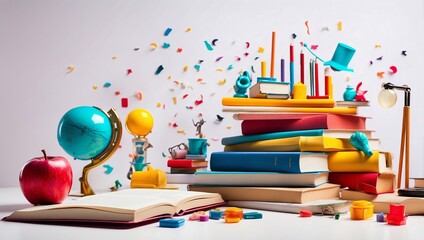 教育と勉強の抽象化したイラスト
