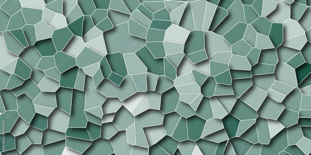 Aufkleber quartz light gray and ash broken stained glass with 3d shapes vector vintage geometric retro tiles p