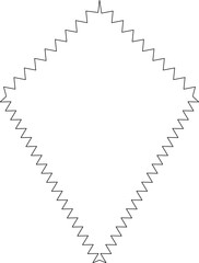 Zig zag wavy edge geometric shape. Elements for decoration