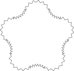 Zig zag wavy edge geometric shape. Elements for decoration