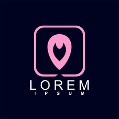 abstract logo design. unique and characterful, geometric abstract logo, modern and cute logo concept