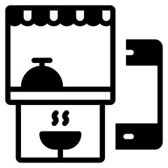 Food court solid icon symbol sign from modern Food court collection in solid style for mobile concept and web apps design. Food and drink related vector line icon.