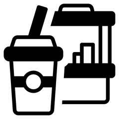 Drink court solid icon symbol sign from modern Food court collection in solid style for mobile concept and web apps design. Food and drink related vector line icon.