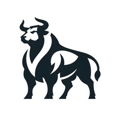 Vintage mascot bull logo design illustration of a bull