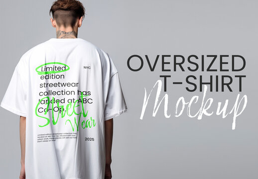 Oversized Tshirt Mockup With Generative AI