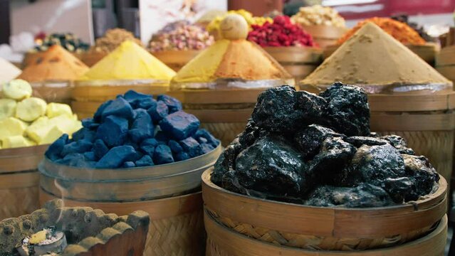 Colorful Food Minerals And Spices From Arabia 