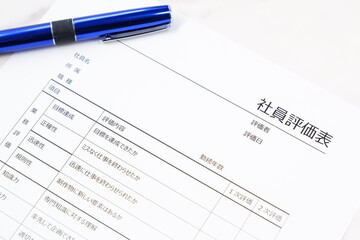 人員配置や昇進・昇給などで使用する「社員評価表」を書く
