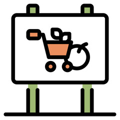 Marketing flat icon symbol sign from modern Food court collection in flat style for mobile concept and web apps design. Food and drink related vector line icon.