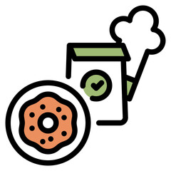 Bakery flat icon symbol sign from modern Food court collection in flat style for mobile concept and web apps design. Food and drink related vector line icon.