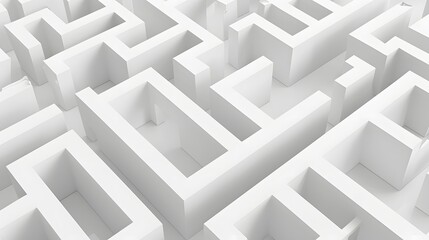 3d rendering maze in top view