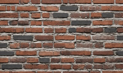 Fototapeta premium Close-up of red brick wall texture background