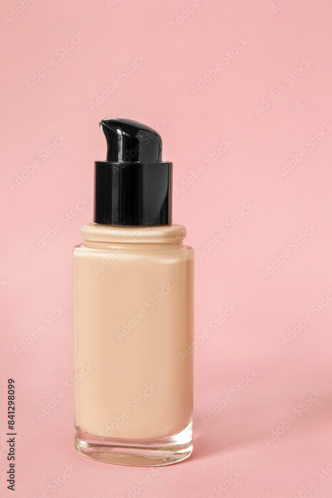 Sticker Foundation bottle on pink